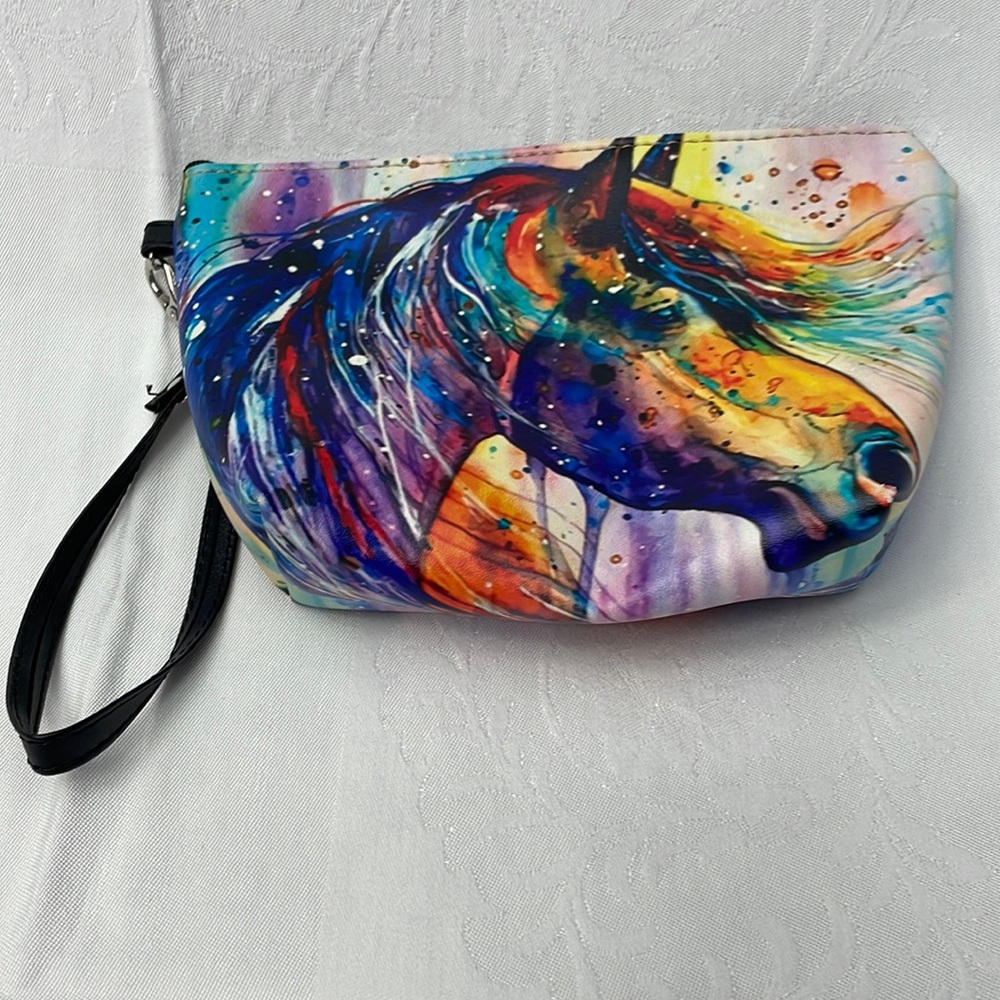 Clutch purse with horse design